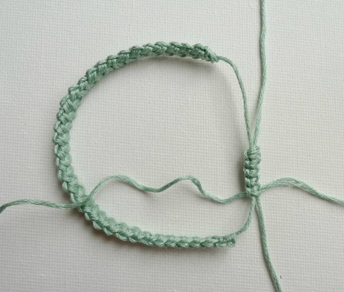 Crochet Cord Bracelet with Adjustable Closure - All About Ami