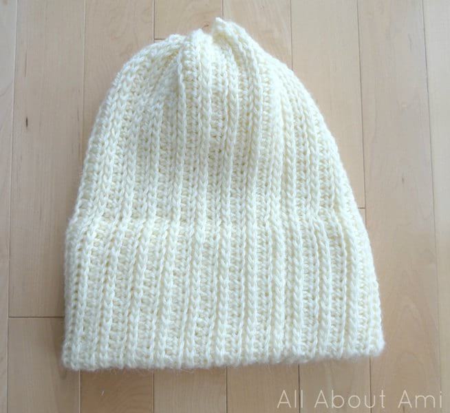 Double Brim Ribbed Crochet Beanie