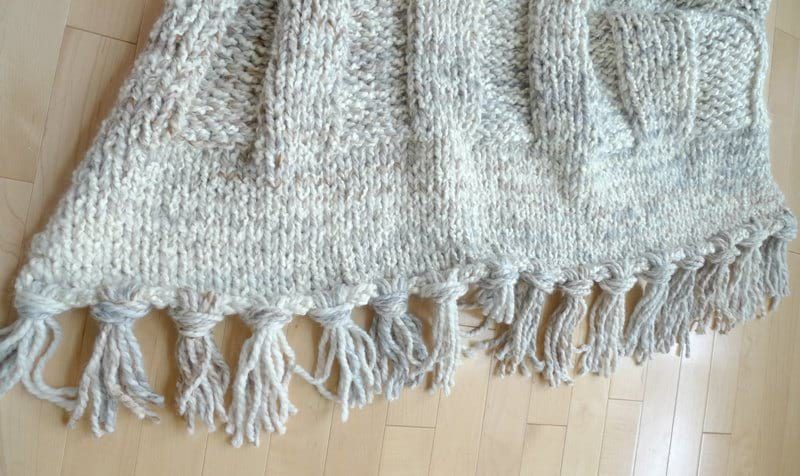 Chunky Ribbed Knit Blanket