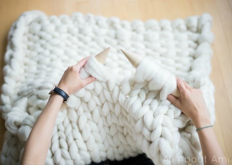 Extreme Knitted Blanket by All About Ami