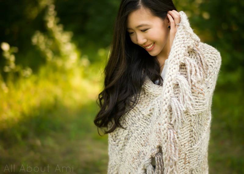 Chunky Ribbed Knit Blanket