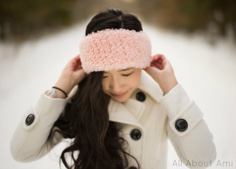 Crochet Faux Fur Headband