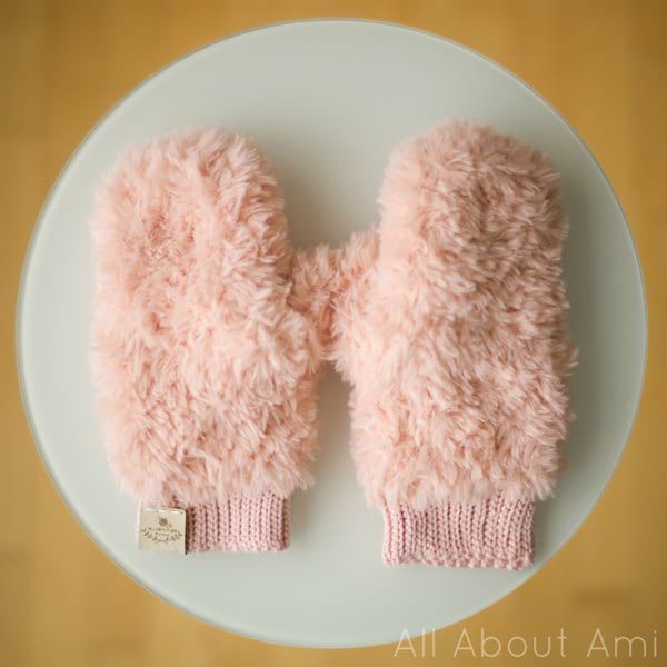 Crochet Faux Fur Mittens