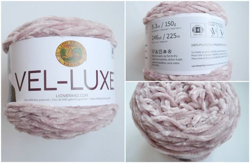 Vel-Luxe Yarn by Lion Brand Yarn in "Dusty Pink"