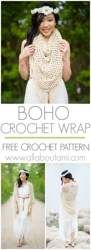 Boho Crochet Wrap