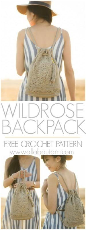 Crochet Wildrose Backpack