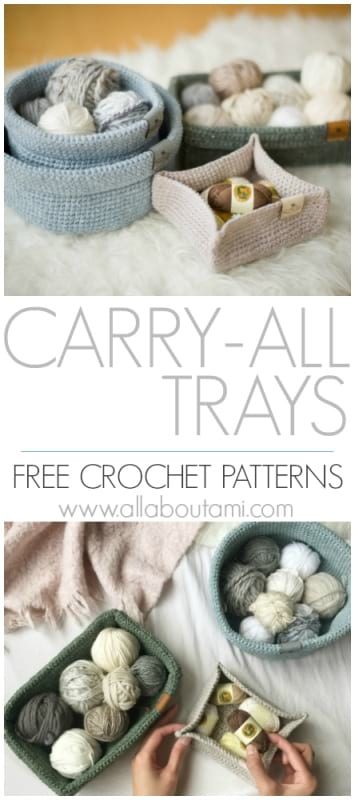 Carry-All Trays Crochet Pattern