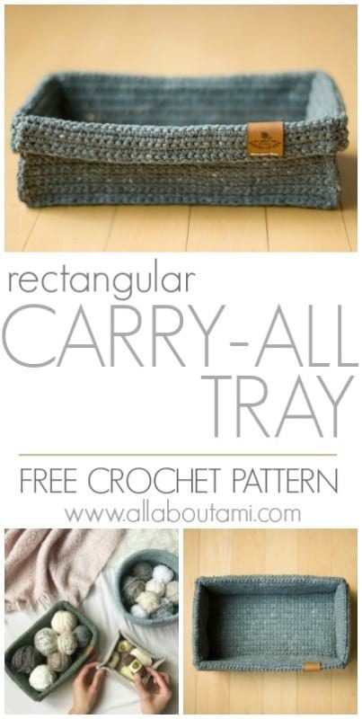 Rectangular Carry-All Tray Crochet Pattern