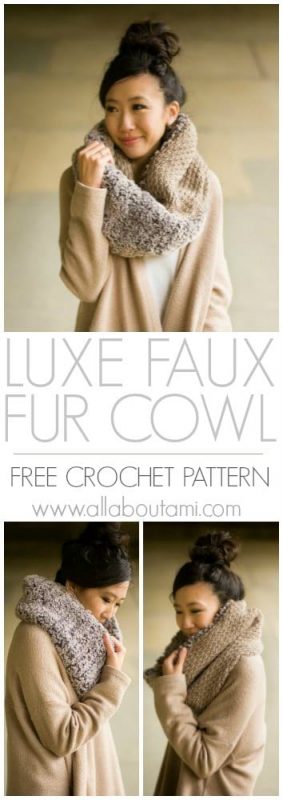 Crochet Luxe Faux Fur Cowl