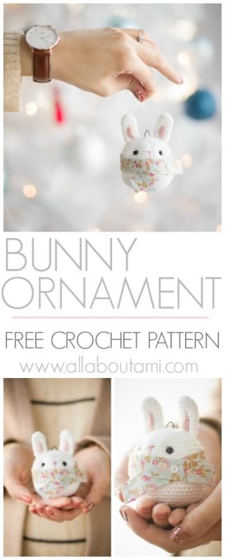 Bunny Ornament Crochet Pattern