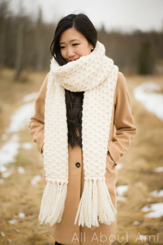 Shawl Beanie Fringes Scarf Oversized Scarf Double Color Scarf Long Shawl Brown Scarf Chunky Scarf Mustard Scarf Scarf Beanie