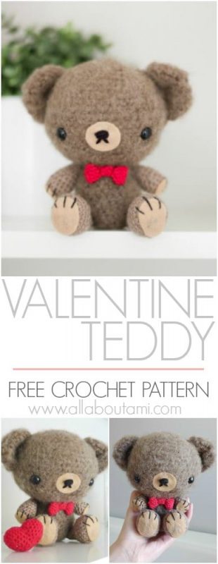 Valentine Teddy Crochet Pattern