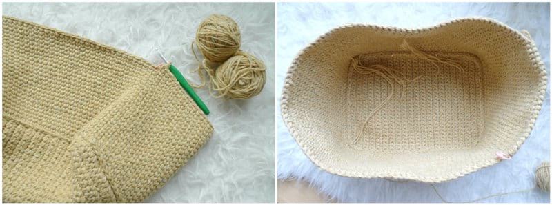 Rustic Tweed Basket Crochet Pattern