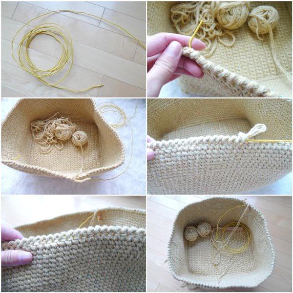 Rustic Tweed Basket Crochet Pattern