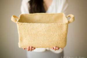 Rustic Tweed Basket Crochet Pattern