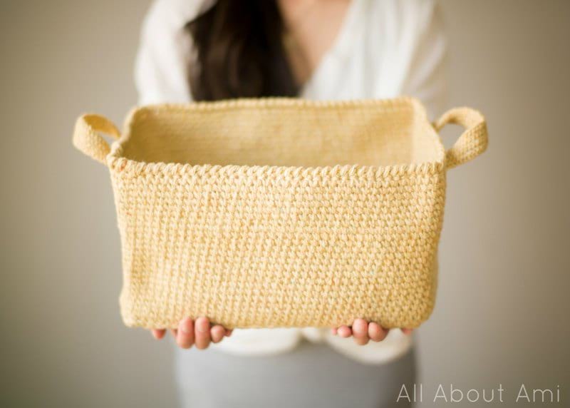 Rustic Tweed Basket Crochet Pattern