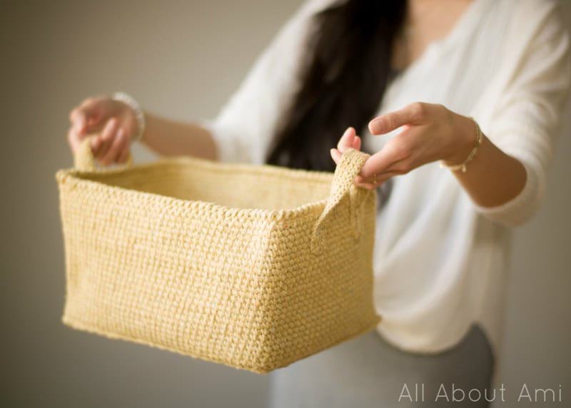 Chunky Crocheted Basket - All About Ami