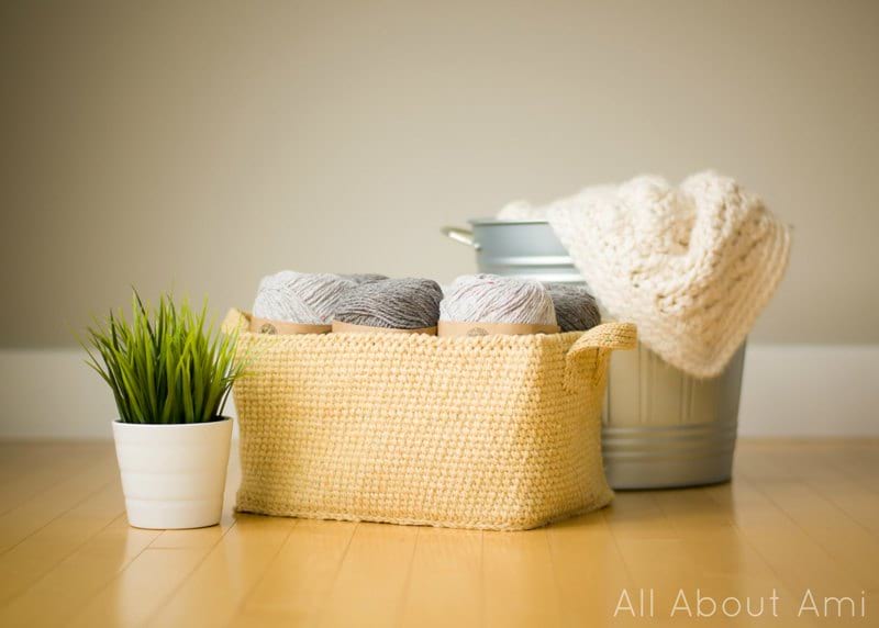 Rustic Tweed Basket Crochet Pattern