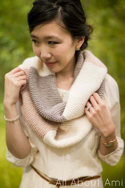 Cadence Color-Blocked Cowl Knit Pattern