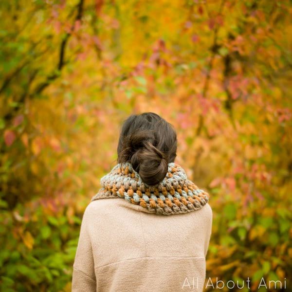 Hues Jumbo Puff Stitch Cowl