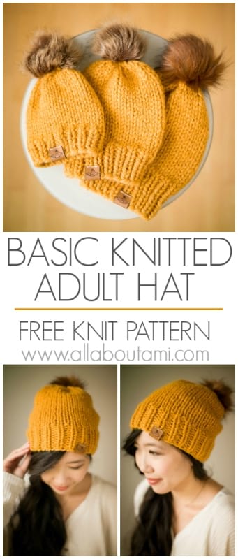 Basic Knitted Adult Hat