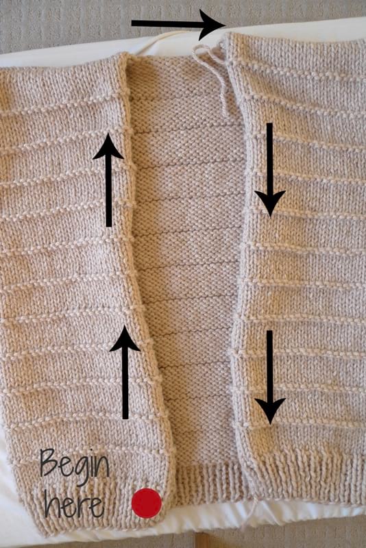 Ridgeline Cardigan Knit Pattern