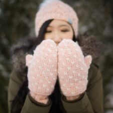 Knit Bulky Thrummed Mittens