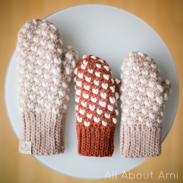 Bulky Crochet Thrummed Mittens Pattern