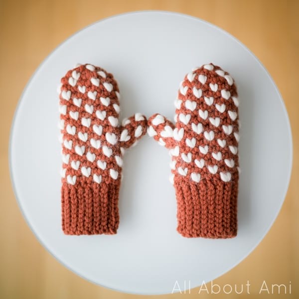 Bulky Crochet Thrummed Mittens Pattern