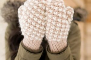 Bulky Crochet Thrummed Mittens Pattern