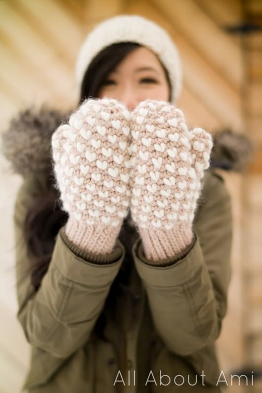 Bulky Crochet Thrummed Mittens Pattern