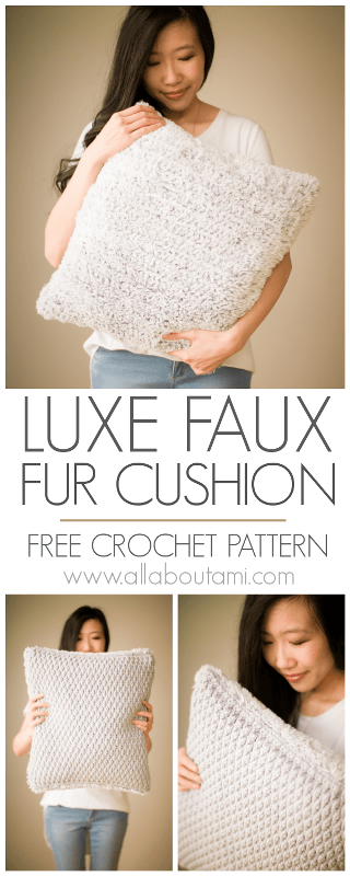 Luxe Faux Fur Cushion Crochet Pattern