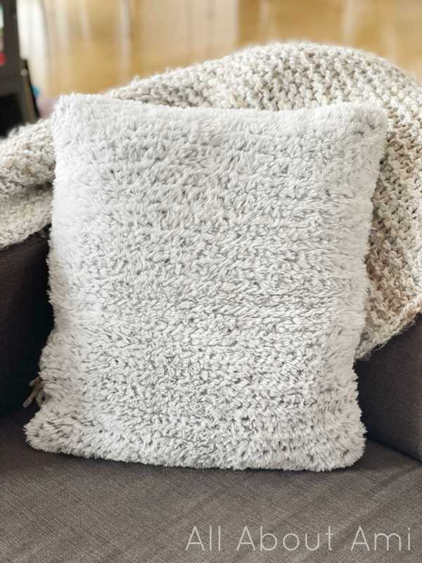 Luxe Faux Fur Cushion Crochet Pattern