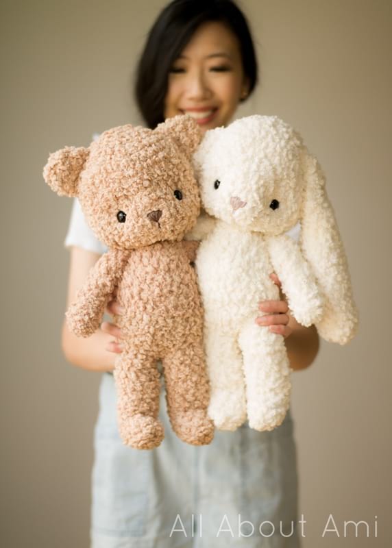 Pattern: Fleece Teddy and Bunny - All About Ami