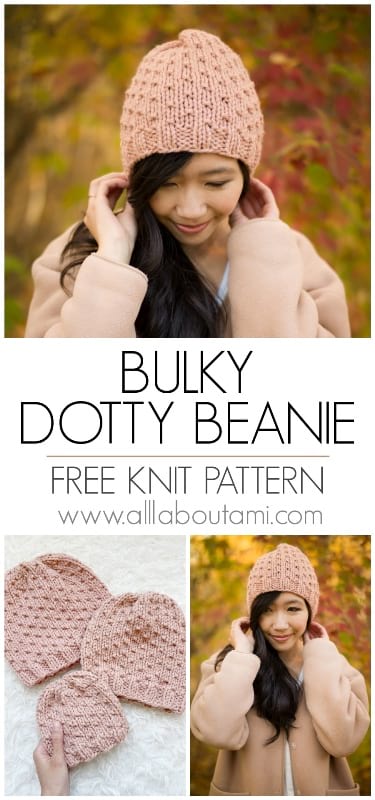 Bulky Dotty Beanie Knit Pattern
