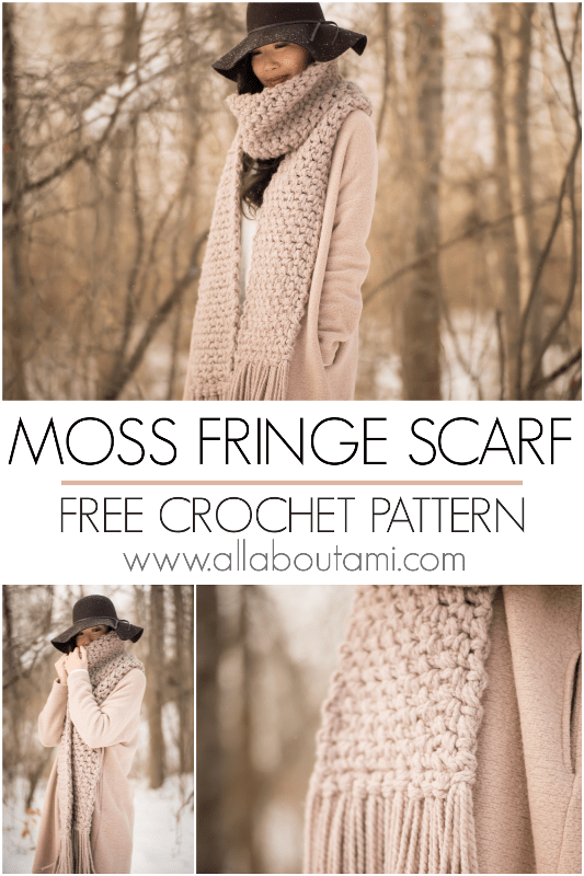 Moss Fringe Scarf Wool-Ease Thick &