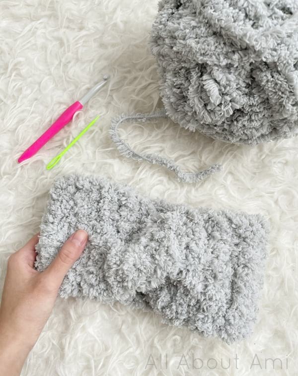 Fleece Sherpa Twist Headband Crochet Pattern