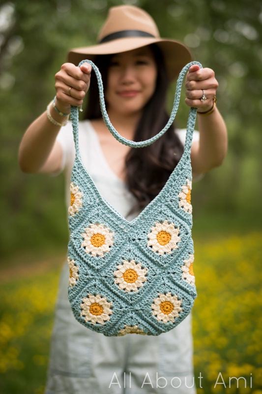 Petal Pink Crochet Tote Bag