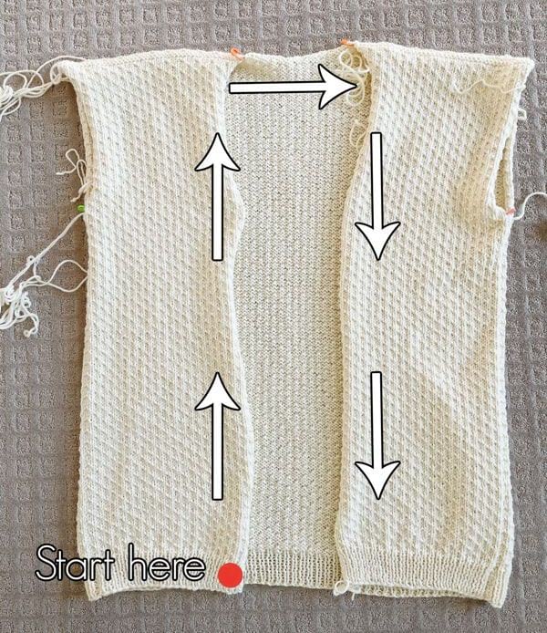 Light Dotty Cardigan Knit Pattern