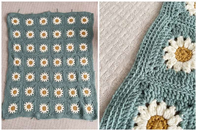 Cozy Days Daisy Blanket Crochet Pattern