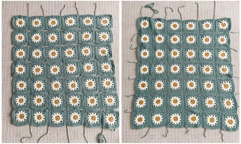 Cozy Days Daisy Blanket Crochet Pattern