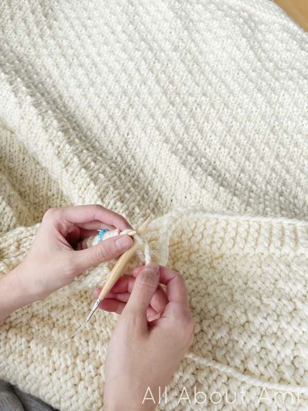 Chunky Dotty Blanket Knit Pattern