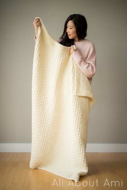 Chunky Dotty Blanket Knit Pattern
