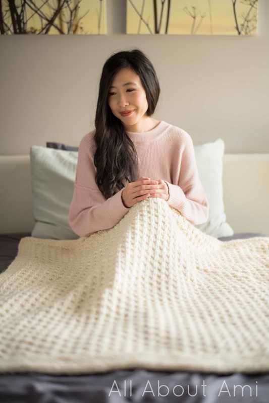 Chunky Dotty Blanket Knit Pattern