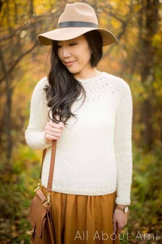 Easy Eyelet Yoke Sweater