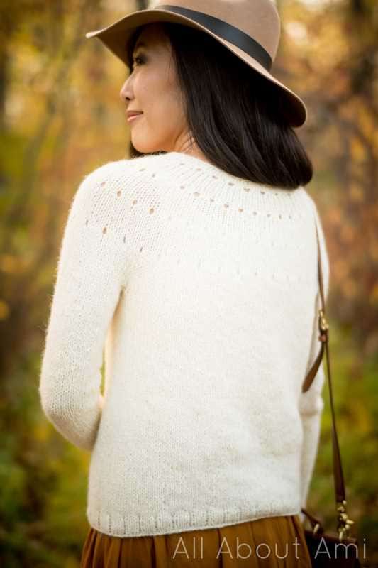 Easy Eyelet Yoke Sweater